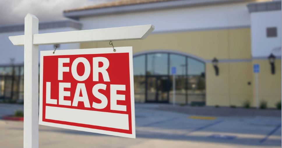 For Lease Sign in Front of Building